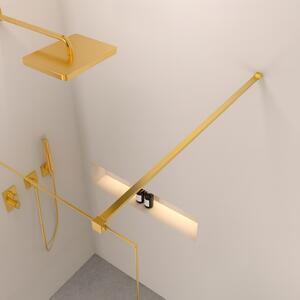 Erga Paris, suport stabilizator pentru paravane de duș cu grosimea sticlei de 8 mm, lungime maximă 150 cm, auriu strălucitor, ERG-V02-PARIS-BAR-GD
