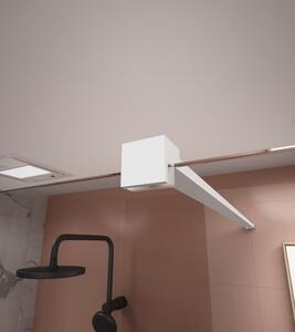 Erga Paris, suport stabilizator pentru paravane de duș cu grosimea sticlei de 8 mm, lungime maximă 150 cm, alb mat, ERG-V02-PARIS-BAR-WH