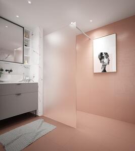 Erga Paris, Paravan de duș walk-in 50x200 cm, sticlă mată 8mm, profil alb, ERG-V02-PARIS-050x200-FR-WH