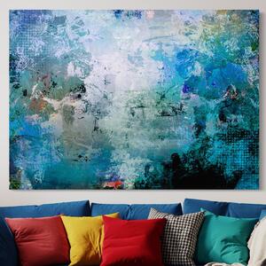 Tablou Canvas Premium LuxCanva® A1087, Colorful Blue , Abstract, BabyBlue, Albastru, Multicolor, Culori Vibrante
