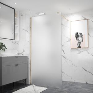 Erga Paris, Paravan de duș Walk-In 50x200 cm, sticlă mată 8mm, profil auriu lucios, ERG-V02-PARIS-050x200-FR-GD