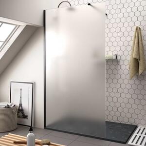 Erga Paris, Paravan de duș walk-in 50x200 cm, sticlă mată 8mm, profil negru, ERG-V02-PARIS-050x200-FR-BK