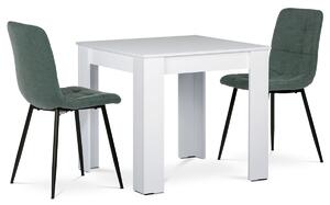 Set masă MDF cu 2 scaune, 80 x 80 x 75 cm, alb
