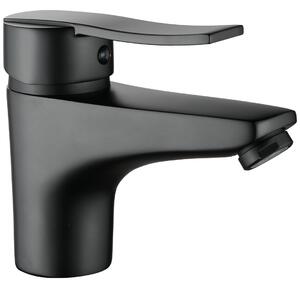 Kuchinox Madera, baterie lavoar h-118 cu dop de scurgere ClickClack, negru mat, LAV-BQM_722D