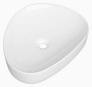 Gamma Bianco, lavoar ceramic asimetric 50x40 cm, alb lucios, GMA-UC-BIANCO