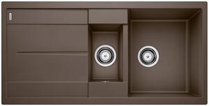Blanco Metra 6 S, chiuvetă silgranit 1000x500x190 mm, 1,5 camere, maro închis, BLA-515046
