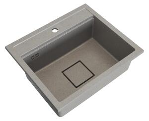 Gamma Quadro 5850, chiuvetă din granit cu 1 compartiment 580x495x220 mm, bej, GMA-ZLE000231