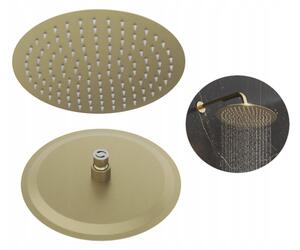 Gamma Gamma, cap de duș rotund din oțel inoxidabil 30 cm, auriu mat, GMA-DMO30-BGD