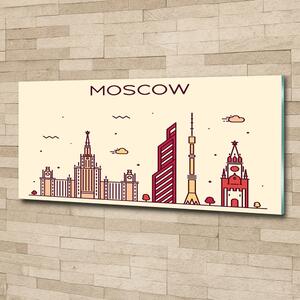 Tablou pe sticlă acrilică clădiri din Moscova
