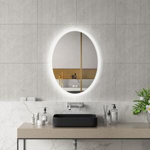 Erga Paola, oglindă ovală LED 60x80cm, 2070 lm, 3 culori de lumină, iluminare față și spate, ERG-V01-302-6080-00