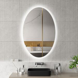 Erga Paola, oglindă ovală LED 80x120cm, 2990 lm, 3 culori de lumină, iluminare față și spate, ERG-V01-302-1280-00