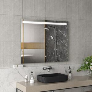 Erga Scarlet, oglindă LED dreptunghiulară 100x80cm, 690 lm, 3 culori de lumină, iluminare frontală, ERG-V01-128-1080-00