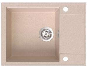 Chiuvetă de bucătărie din granit Sink Quality Sink55, 620x460x215 mm, bej, SKQ-SINK.P.1KKO