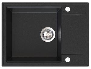 Chiuvetă de bucătărie din granit Sink Quality Sink55, 620x460x215 mm, grafit, SKQ-SINK.G.1KKO