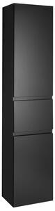 Aqualine Aqualine, Dulap înalt ALTAIR cu coș 40x184x31cm, negru mat, dreapta, AI685R