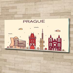 Tablou pe sticlă acrilică clădiri Praga