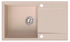 Chiuvetă de bucătărie din granit Sink Quality Sink55, 780x460x215 mm, bej, SKQ-SINK.P.1KDOL