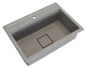 Chiuvetă din granit Gamma Quadro 7050 cu 1 compartiment, 700x500x220 mm, bej, GMA-ZLE000235