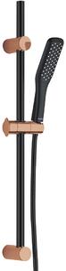 Kuchinox Alanis, coloană de duș 70cm cu set de duș manual, negru-auriu roz, LAV-NQI_81A1