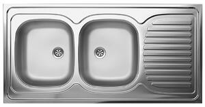 Kuchinox Kuchinox, chiuvetă din oțel cu 2 compartimente și scurgător 120x60 cm pentru corp, LAV-SK6_021T