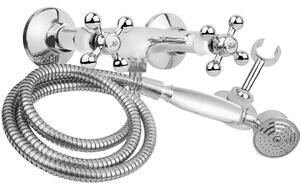 Kuchinox Stilo, baterie de duș cu montare pe perete și set de duș manual, crom, LAV-BKI_041D