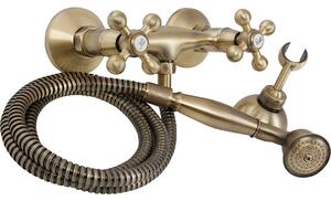 Kuchinox Stilo, baterie duș de perete cu set de duș manual, alamă, LAV-BKI_541D