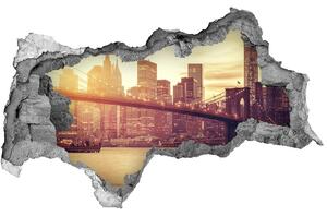 Fototapet 3D gaură în perete Manhattan New York City