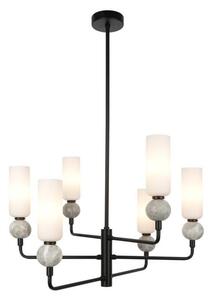 ITALUX PND-95331-6-BK - Lustră pe tijă SANTOS, 6xG9/40W/230V, neagră