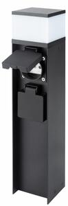 Brilagi - Lampă de exterior cu 2 prize SCHUKO, 1xG9/11W/230V, IP44, neagră