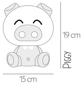 ONLI - Lampă de veghe LED reglabilă pentru copii PUPPIES LED/3W/230V 19 cm purceluș/galbenă