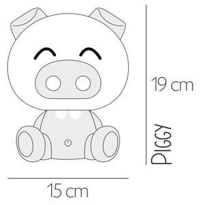 ONLI - Lampă de veghe LED reglabilă pentru copii PUPPIES, LED/3W/230V, 19 cm, porcușel/albastru