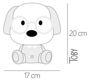 ONLI - Lampă de veghe pentru copii PUPPIES, dimerizabilă, LED/3W/230V, 20 cm, câine/roz