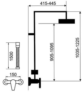Metalia 57 - sistem de duș cu baterie - SET068/TER.0 - Ferro