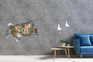 Autocolant de perete gaură 3D străzile italiene