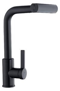 Invena Nelia, baterie înaltă pentru chiuvetă, pipă cu 4 funcții, negru mat, INV-BZ-34-004-A Leták: https://cloud.invena.pl/s/nnXaZKg3crBrRkz/download…