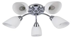 Lustră aplicată PORTOS, 5 x E14, 10 W, 230 V, crom lucios