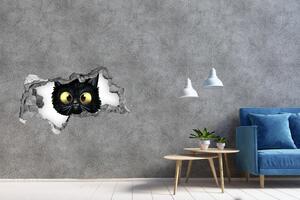 Fototapet un zid spart cu priveliște Ilustrarea unei pisici