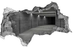 Autocolant de perete gaură 3D Tunelul de beton