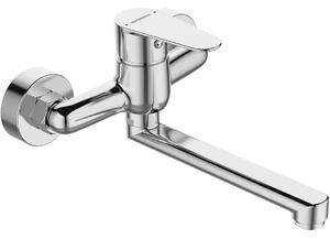 Kuchinox Fresno, baterie lavoar pe perete L-222, 150 mm, cromat, LAV-BQF_050D