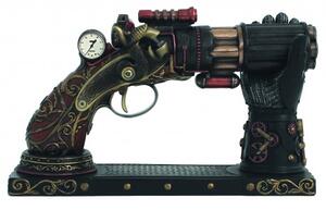 Decoratiune 'Pistol Rack', steampunk, rasina si bronz