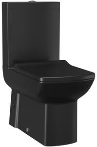CREAVIT CREAVIT, Combinație WC LARA, scurgere inferioară/spate, mecanism de spălare, negru mat, LR360-01