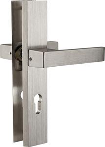 Mâner exterior Kuchinox Floko, pe feronerie lungă pentru cilindru, satinat, LAV-KZF_318A