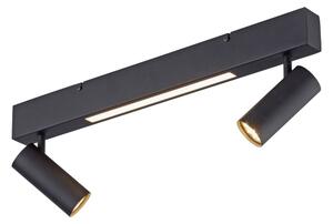 Schöner Wohnen 11793-18 - Spot LED DANTE 2xGU10/10W+LED/7,2W negru