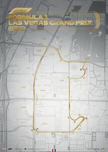 Imprimare de artă Las Vegas Strip Circuit - Formula 1 - 2023 (White), Automobilist