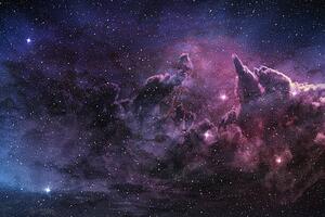 Fotografie purple nebula and cosmic dust, ClaudioVentrella