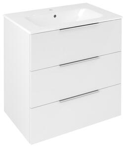 Sapho Sapho, dulap lavoar CIRASA 69,8x75x46cm, 3x sertar, alb lucios, CR731-3030