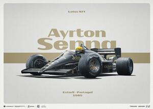 Imprimare de artă Lotus 97T - Ayrton Senna - Horizontal Tribute - Estoril, 1985, Automobilist