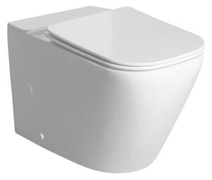 Sapho Sapho, vas combinat IMALA pentru WC, Vortex Rimless, 61x35.5cm, scurgere inferioară/spate, alb, PC107-111