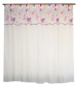 Perdea Velaria in cu fluturi mov, 230x145 cm