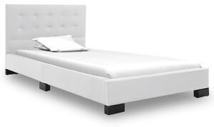 Cadru de pat, alb, 90 x 200 cm, piele artificială